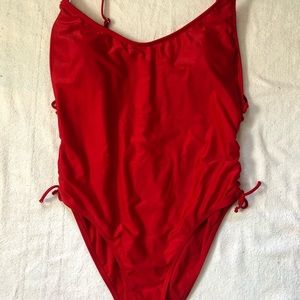 Afriel & Tabbis red one piece swimsuit